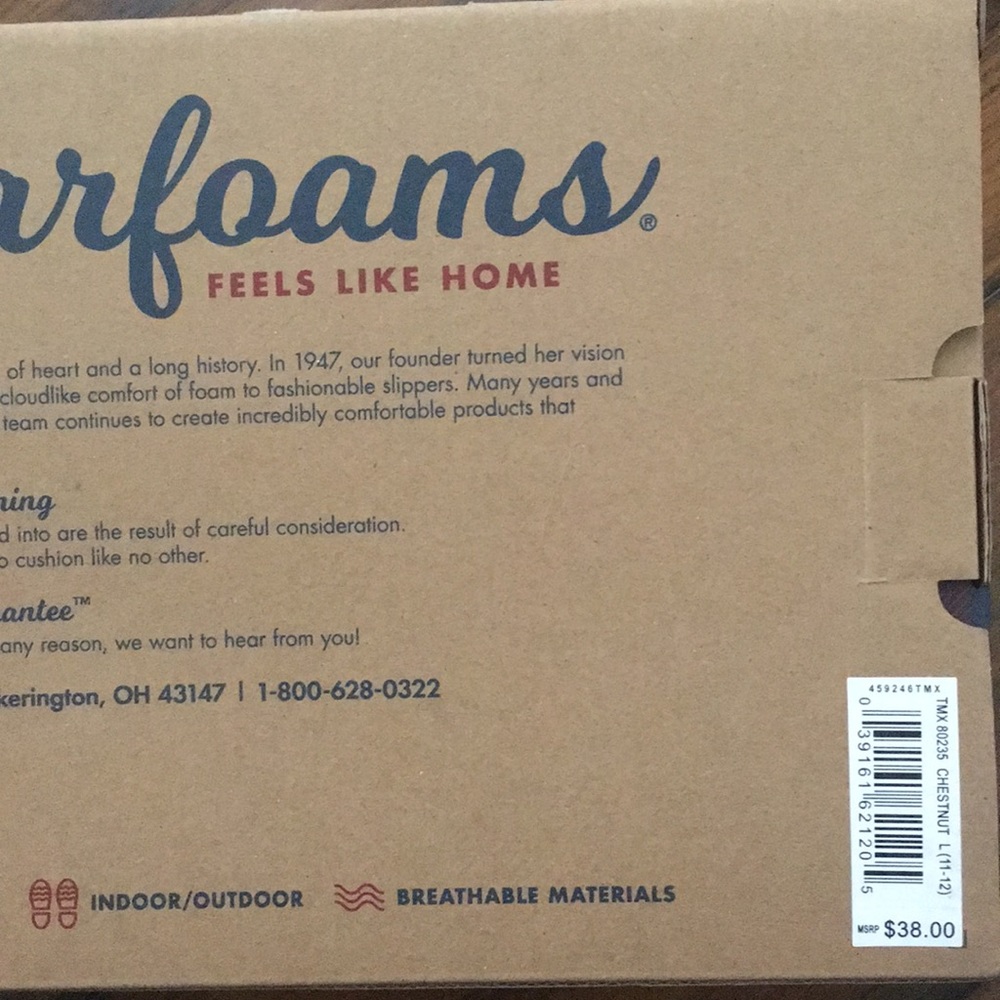 BRAND NEW Dearfoams indoor/outdoor Slippers - Picture 3 of 5